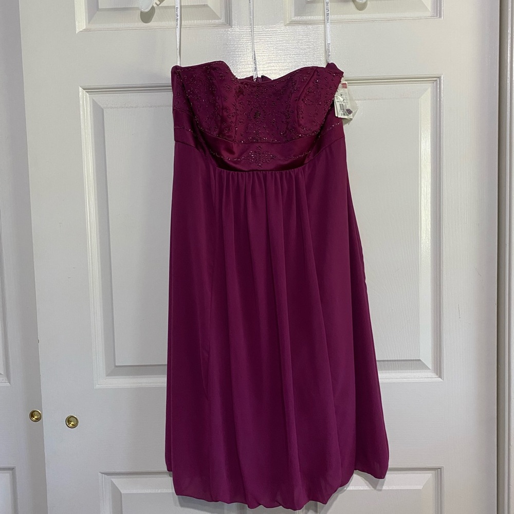 David’s Bridal Strapless Evening Dress